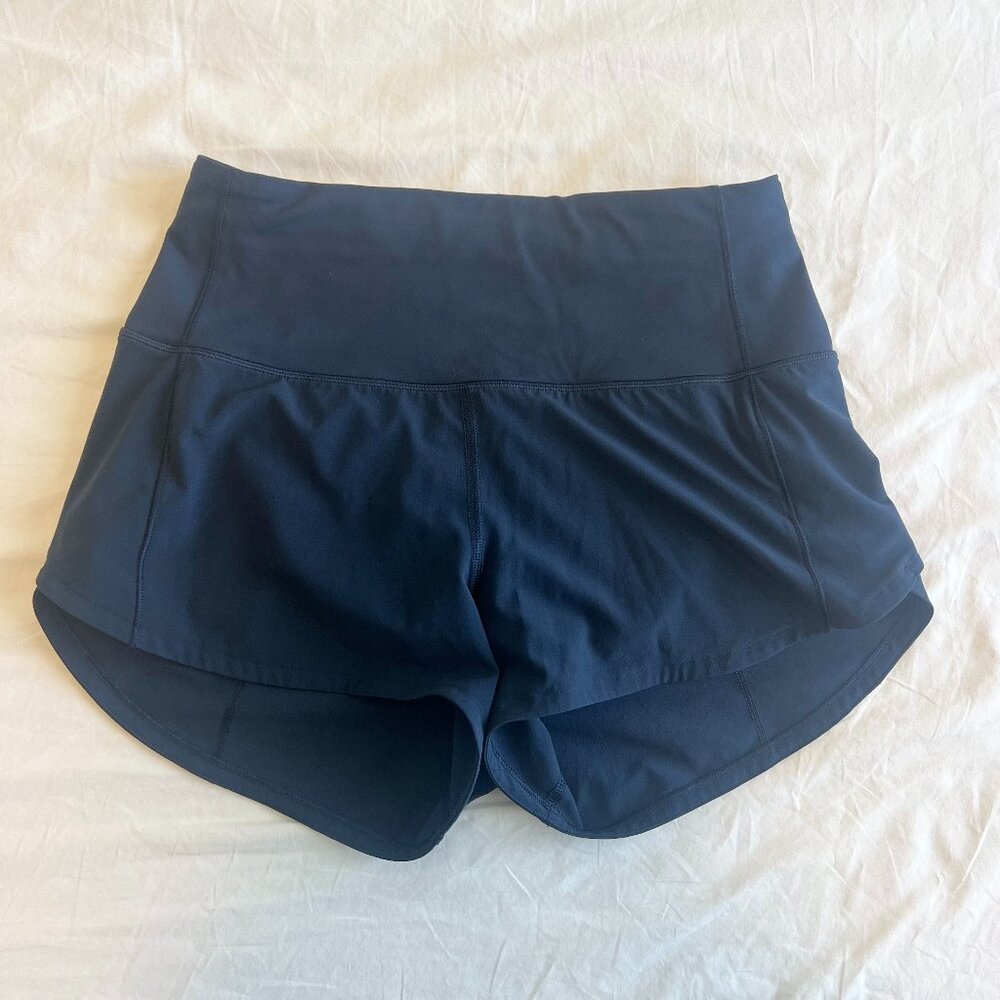 Lululemon Speed Up High-Rise Lined Short 2.5" | Size 2 | Navy